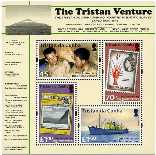 n° 76 - Timbre TRISTAN DA CUNHA Blocs et feuillets