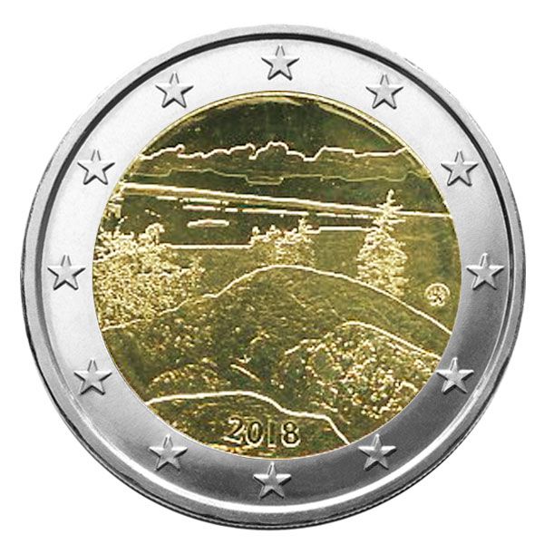 2 EURO COMMEMORATIVE 2018 : FINLANDE (Paysage finlandais - Parc de Koli)