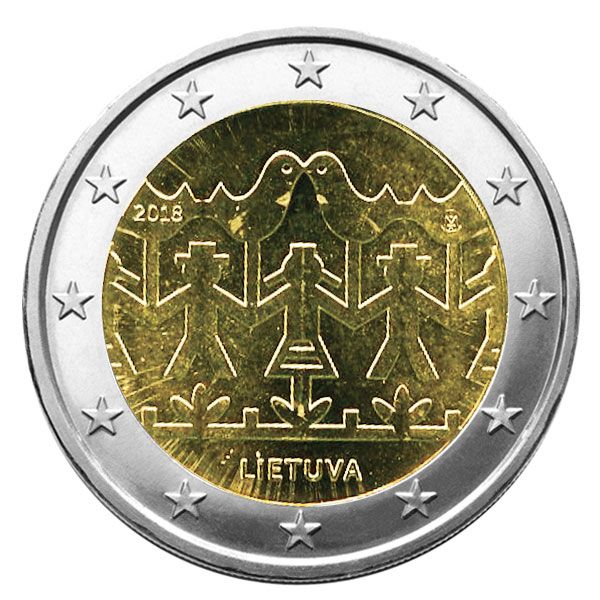 2 EURO COMMEMORATIVE 2018 : LITUANIE (Fête de la Chanson et de la Danse)