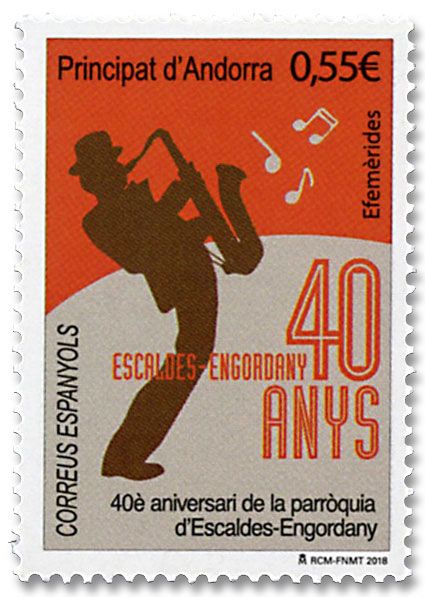 n° 454 - Timbre ANDORRE ESPAGNOL Poste