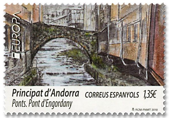 n° 455 - Timbre ANDORRE ESPAGNOL Poste (EUROPA)