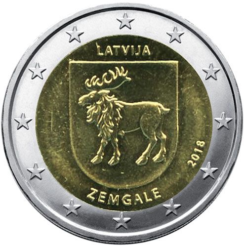 2 EURO COMMEMORATIVE 2018 : LETTONIE (Région historique de Zemgale)