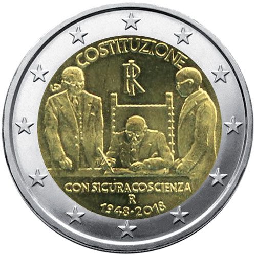 2 EURO COMMEMORATIVE 2018 : ITALIE (70 ans de la Constitution Italienne)