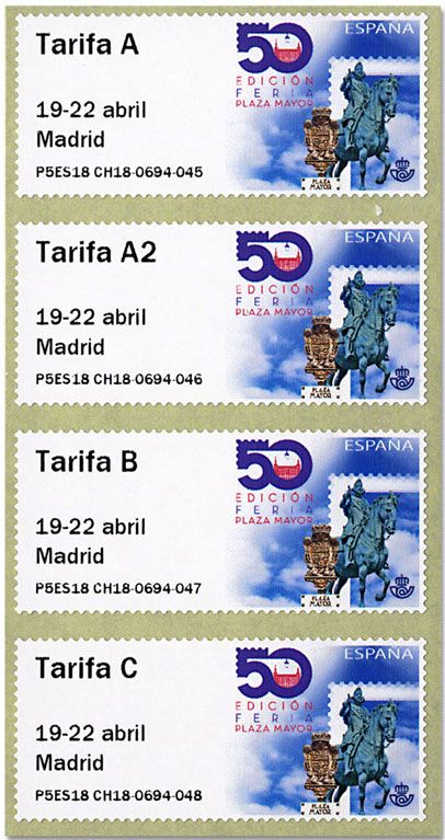 n° 148 - Timbre ESPAGNE Timbres de distributeurs