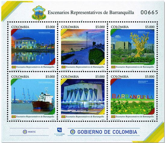 n° 1893/1898 - Timbre COLOMBIE Poste