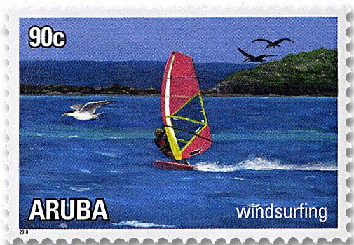 n° 1018/1023 - Timbre ARUBA Poste