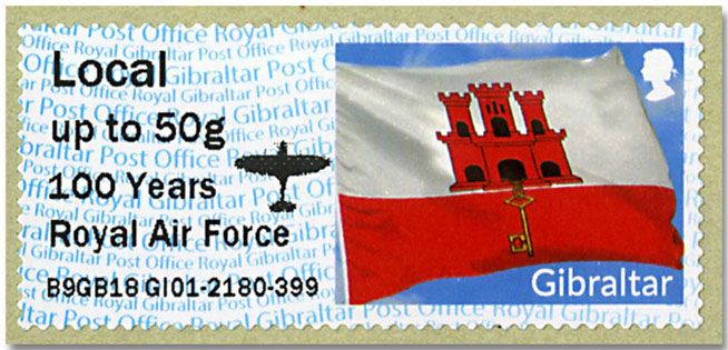 n° 96 - Timbre GIBRALTAR Timbres de distributeurs