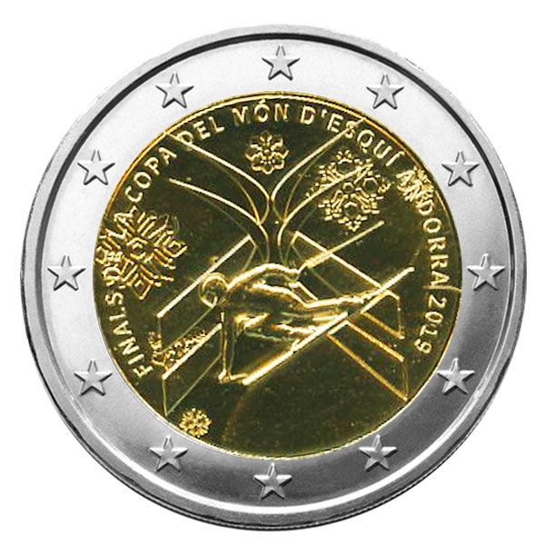 BU : 2 EURO COMMEMORATIVE 2019 : ANDORRE (Finales de la Coupe du monde de ski alpin)