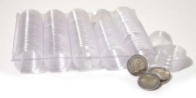 100 CAPSULES: 26 mm - FOR 2 EURO