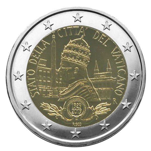 BU : 2 EURO COMMEMORATIVE 2019 : VATICAN (90e anniversaire de la fondation de l'État de la Cité du Vatican)