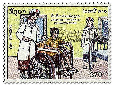 n° 1252A/1253A - Timbre LAOS Poste