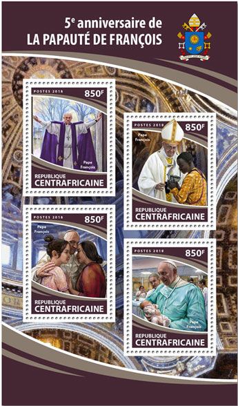 n° 5489/5492 - Timbre CENTRAFRIQUE Poste