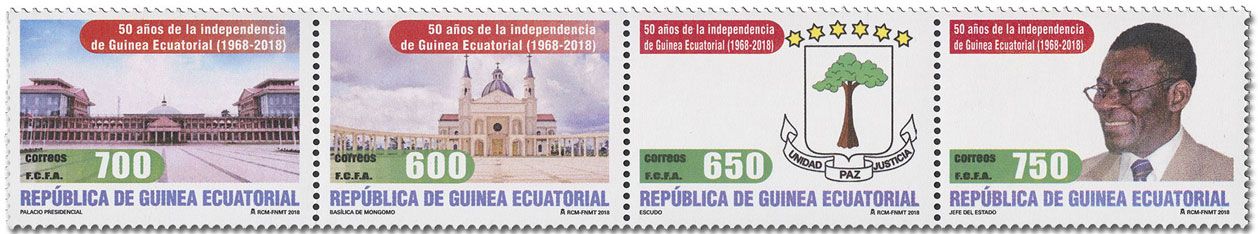 n° 671/674 - Timbre GUINEE-EQUATORIALE Poste