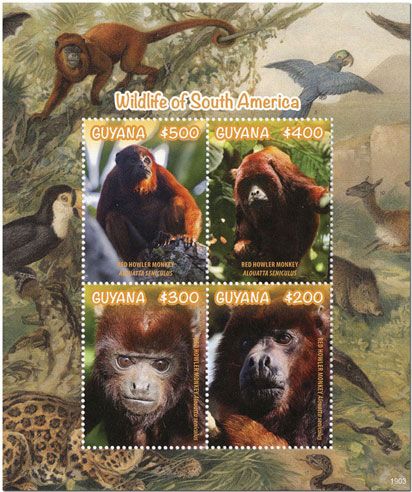 n° 7047/7050 - Timbre GUYANA Poste