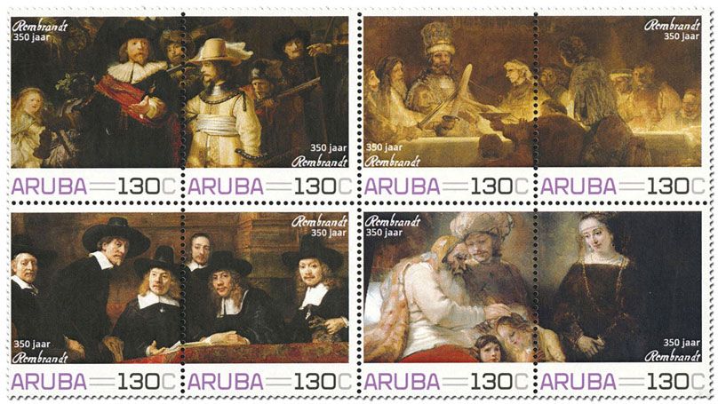 n° 1051/1058 - Timbre ARUBA Poste