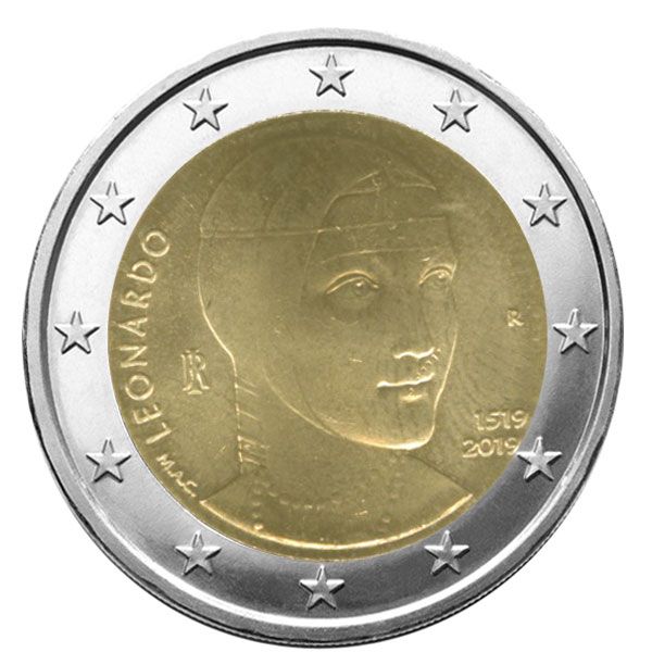 2 EURO COMMEMORATIVE 2019 : ITALIE (500 ans Mort de Léonard de Vinci)