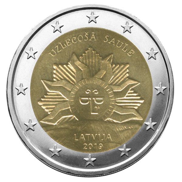 2 EURO COMMEMORATIVE 2019 : LETTONIE (Soleil Levant)