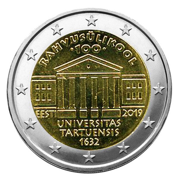 2 EURO COMMEMORATIVE 2019 : ESTONIE (100 ans de l'ouverture de l'Université de Tartu)