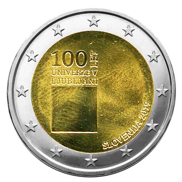 2 EURO COMMEMORATIVE 2019 : SLOVENIE (100 ans de l´universite de Ljubliana)