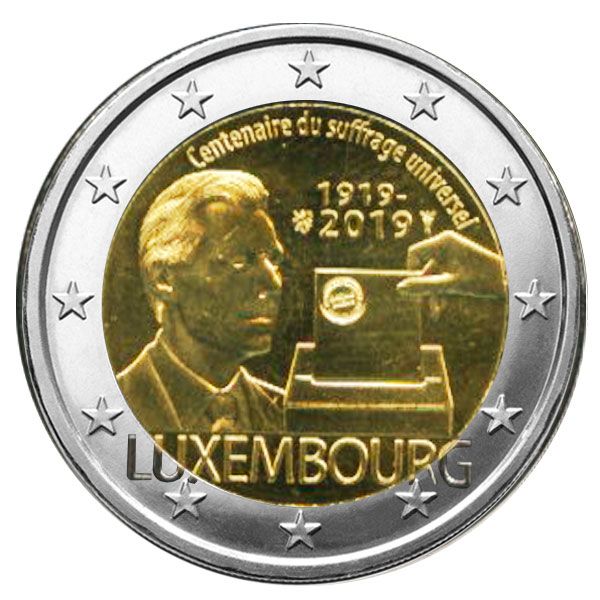 2 EURO COMMEMORATIVE 2019 : LUXEMBOURG (100 ans du suffrage universel)