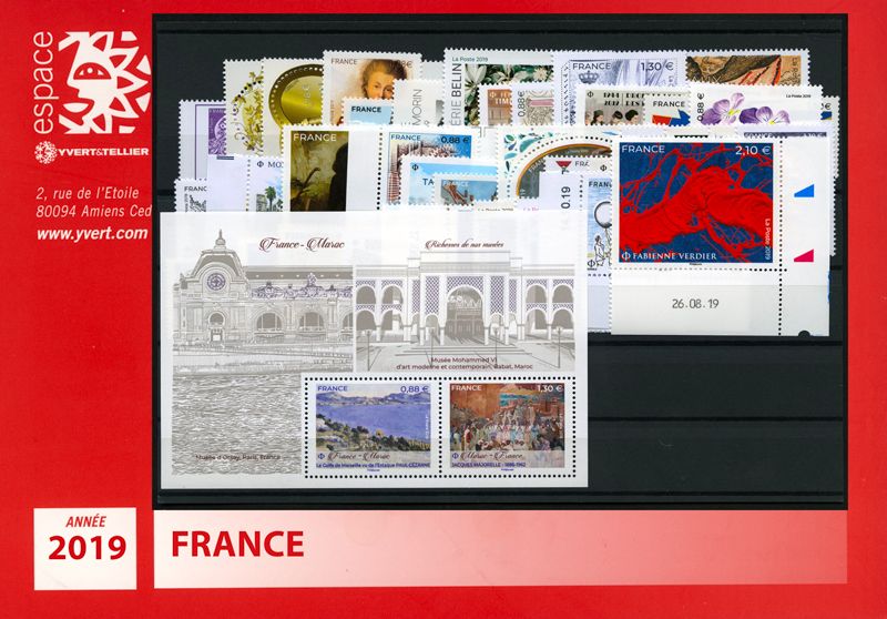 n° 5291/F5368  - Timbre France Année complète  (2019)