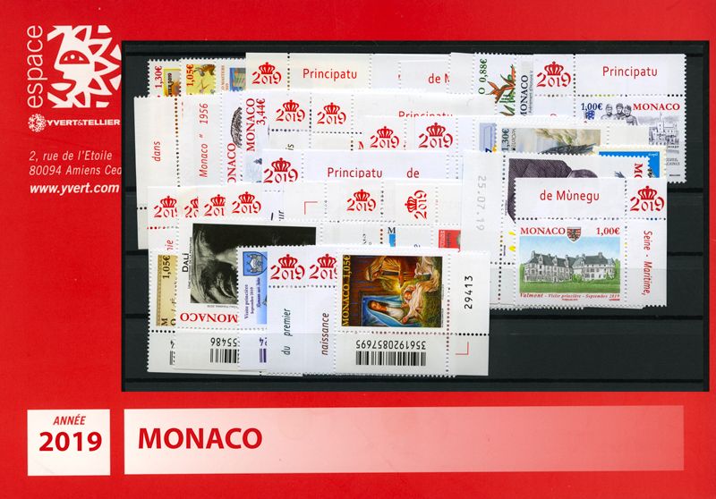 n° 3164/3213 - Timbre Monaco Année complète (2019)