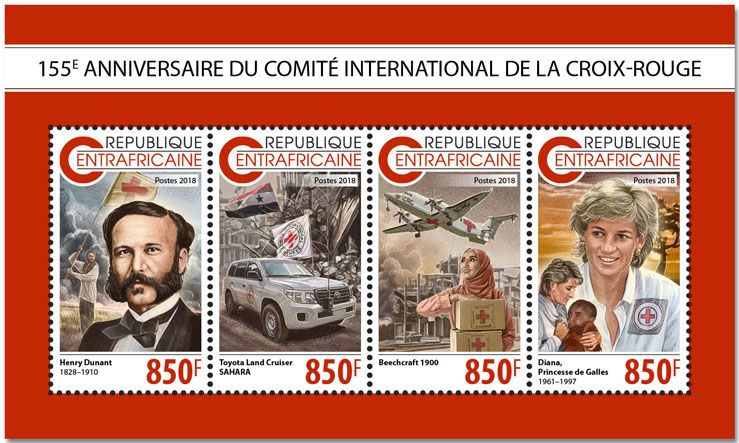 n° 5952/5955 - Timbre CENTRAFRIQUE Poste