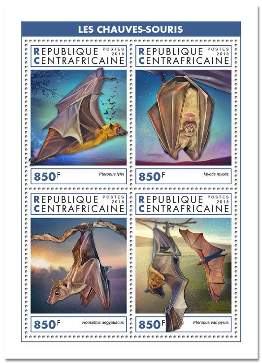 n° 6036/6039 - Timbre CENTRAFRIQUE Poste