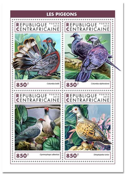 n° 6052/6055 - Timbre CENTRAFRIQUE Poste