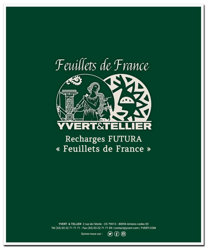 Feuilles FS Feuillets de France : pages vierges (x10)