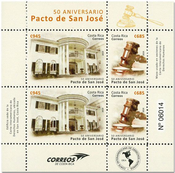 n° 1009/1010 - Timbre COSTA RICA Poste