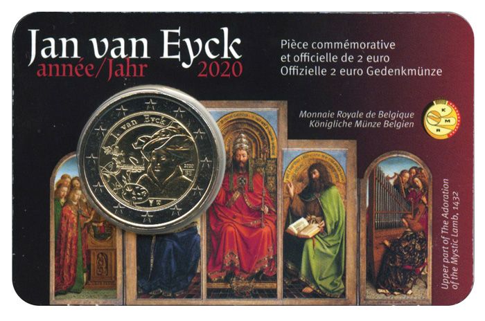 BU : 2 EURO COMMEMORATIVE 2020 : BELGIQUE - JAN VAN EYCK (Version francophone)