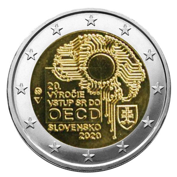 2 EURO COMMEMORATIVE 2020 : SLOVAQUIE (20 ans adhésion à l´OCDE)