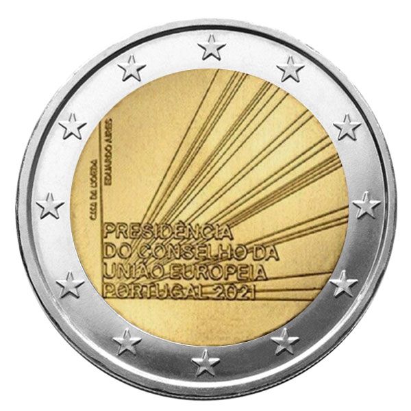 2 EURO COMMEMORATIVE 2021 : PORTUGAL (Présidence du conseil de l´Union Européenne)