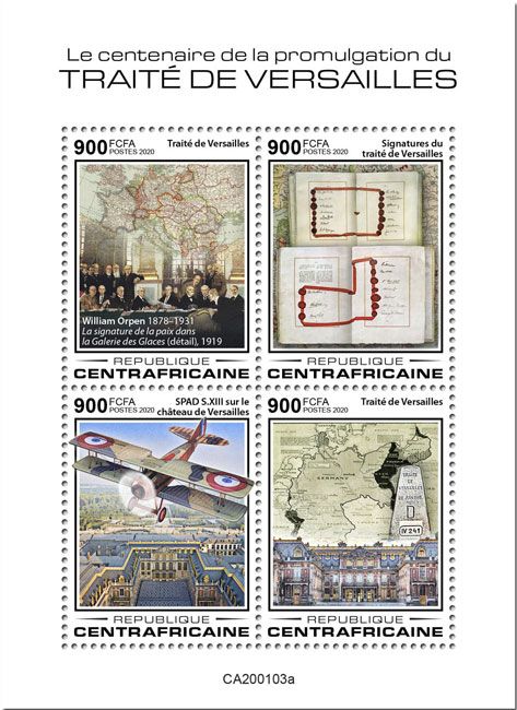 n° 6722/6725  - Timbre CENTRAFRIQUE Poste