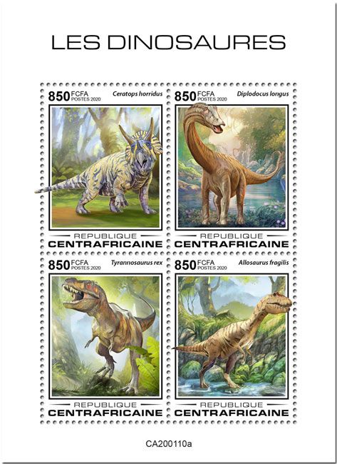 n° 6750/6753  - Timbre CENTRAFRIQUE Poste