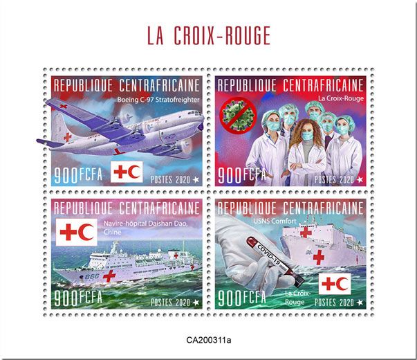 n° 6890/6893  - Timbre CENTRAFRIQUE Poste