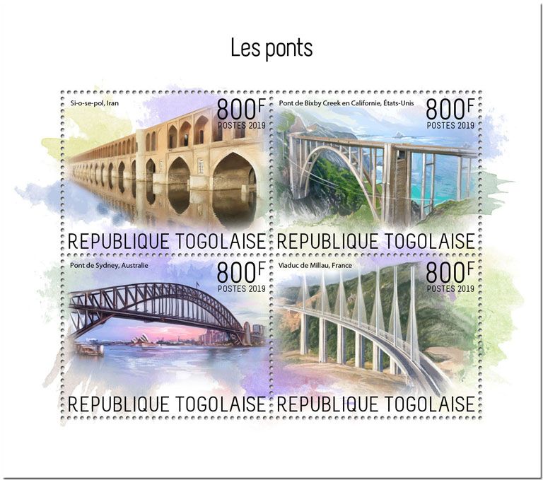 n° 7283/7286 - Timbre TOGO Poste