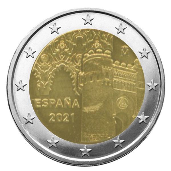 2 EURO COMMEMORATIVE 2021 : ESPAGNE (Vieille ville de Tolède)