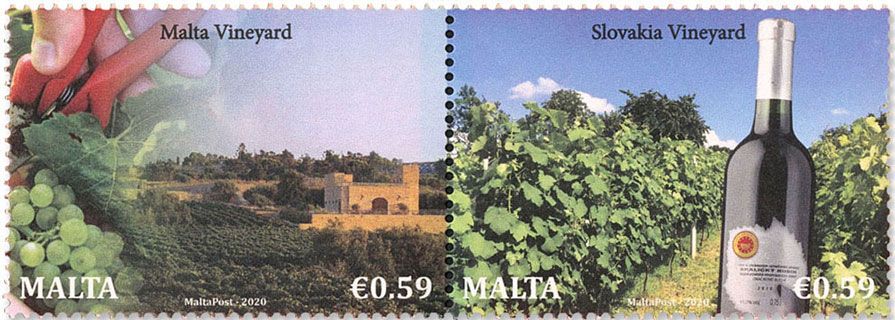 n° 2044/2045 - Timbre MALTE Poste