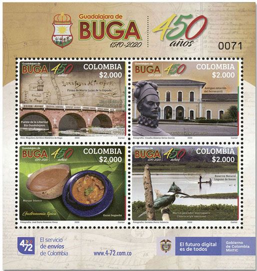 n° 2075/2078 - Timbre COLOMBIE Poste