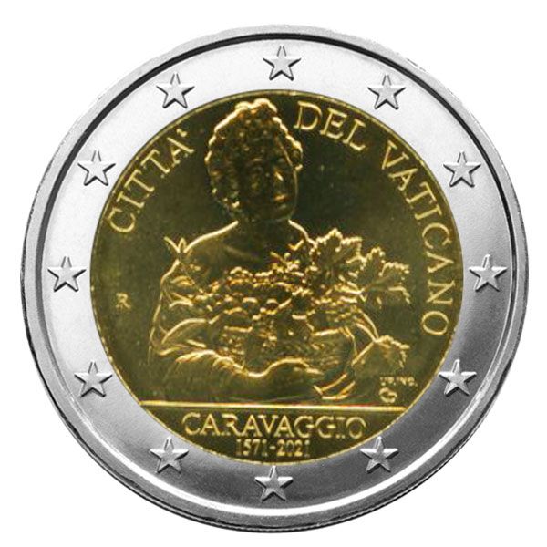 BU : 2 EURO COMMEMORATIVE 2021 : VATICAN (450 ans de la naissance de Caravage)