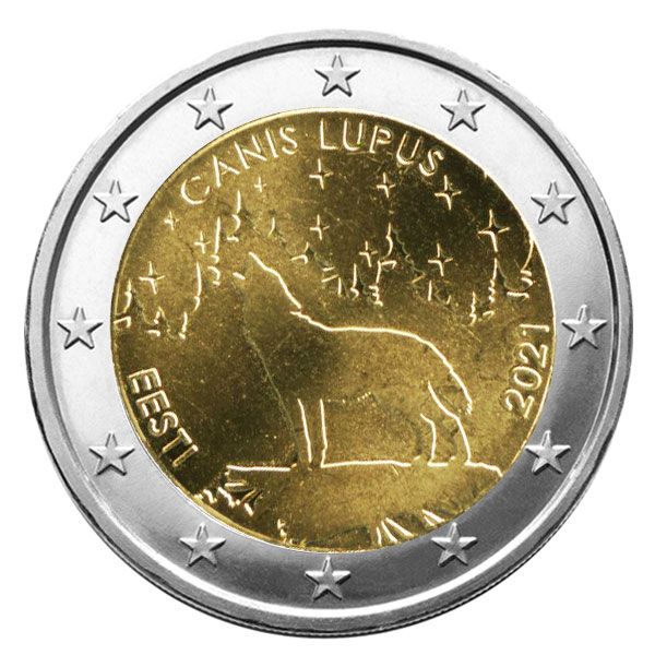 2 EURO COMMEMORATIVE 2021 : ESTONIE (Le Loup)