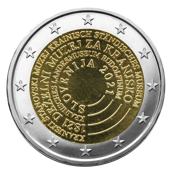 2 EURO COMMEMORATIVE 2021 : SLOVENIE (200 ans du Musée Slovène)