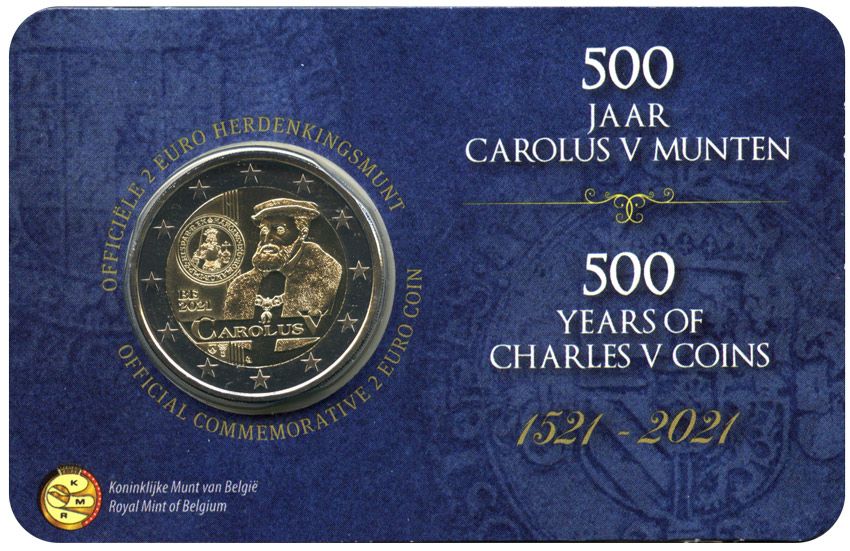 BU : 2 EURO COMMEMORATIVE 2021 : BELGIQUE - Règne de Charles V (Version flamande)