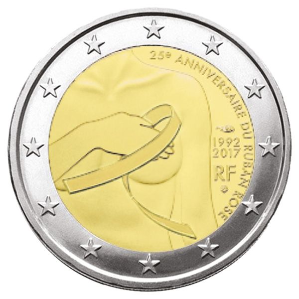 2 EURO COMMEMORATIVE 2017 : FRANCE (LUTTE CANCER SEIN)