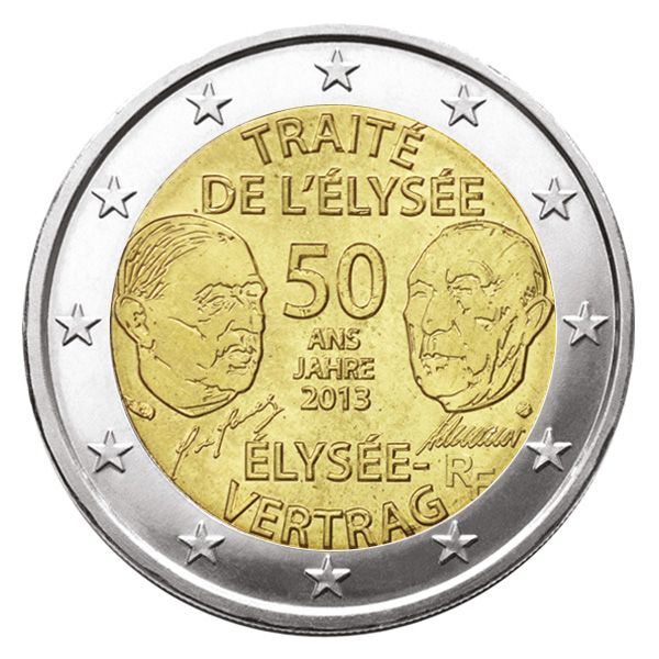 MONEDAS DE 2 € CONMEMORATIVAS 2013 : FRANCIA - TRATADO DEL ELÍSEO