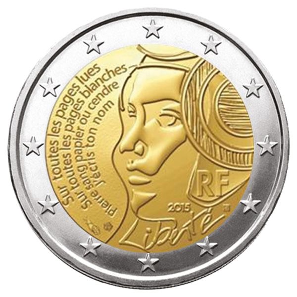 €2 COMMEMORATIVE COIN  2015 : FRANCE (fête de la fédération)