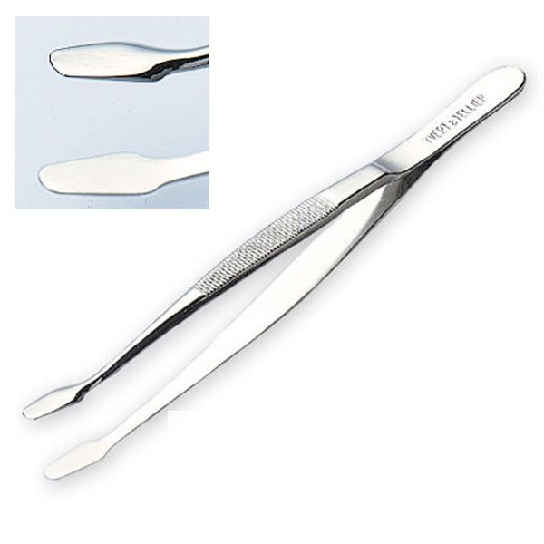 NOGENT TWEEZERS CURVED SPADE TIP