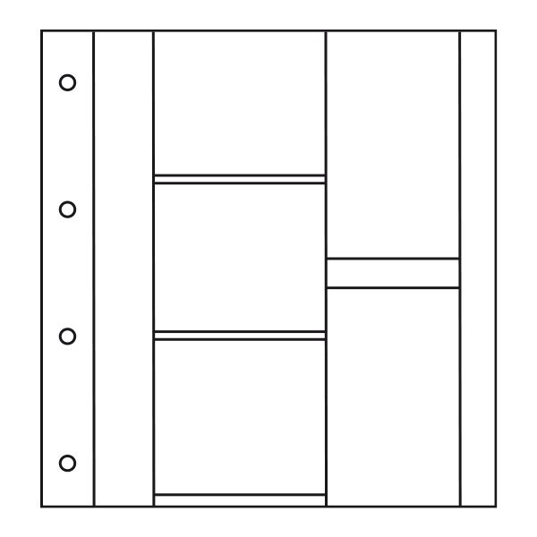 Inserts ALBUM CP LUXE: 3 horizontal and 2 vertical compartments